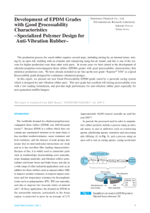 Development of EPDM Grades with Good Processability