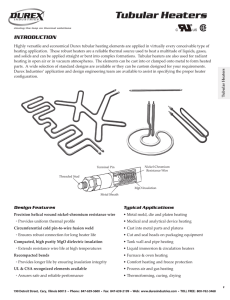 Tubular Heaters - Durex Industries