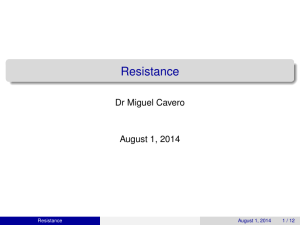 Resistance - Physics at PMB