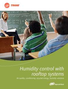 Humidity control with rooftop systems
