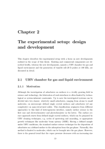 Chapter 2 The experimental setup: design and development