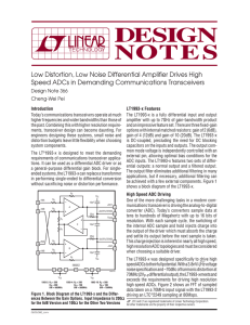 DN366 - Low Distortion, Low Noise Differential Amplifi er Drives