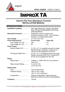 ImproX (TA) Time Attendance Terminal