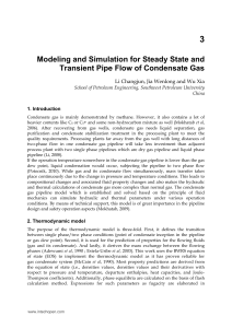 Modeling and Simulation for Steady State and Transient Pipe