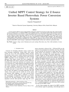 Unified MPPT Control Strategy for Z-Source Inverter Based