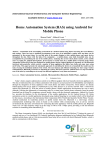 Home Automation System (HAS) using Android for Mobile Phone