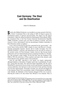East Germany: The Stasi and De