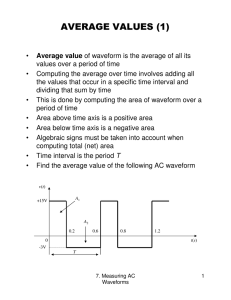 AVERAGE VALUES (1)