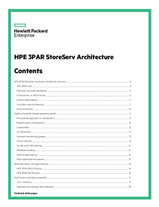 HPE 3PAR StoreServ Architecture technical white paper