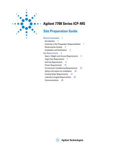 Agilent 7700 Series ICP-MS Site Preparation Guid