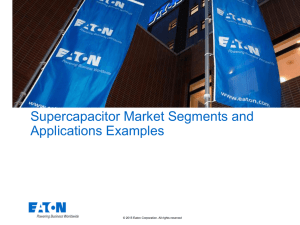 Supercapacitor Market Segments and Applications Examples