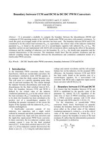 Boundary between CCM and DCM in DC/DC PWM