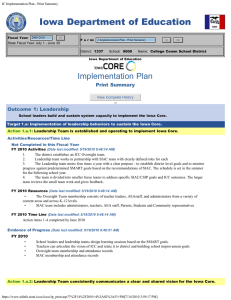 IC Implementation Plan - Print Summary