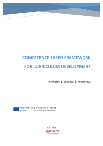 Competence Based Framework for Curriculum