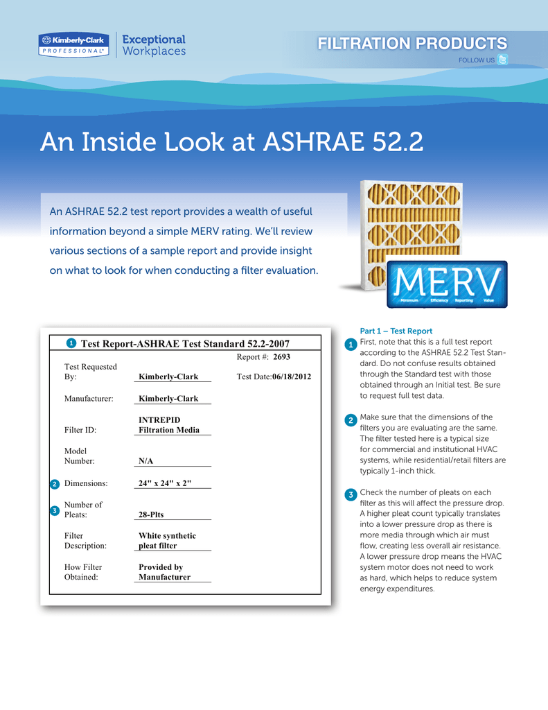 Ashrae 52 2 Merv Rating Chart