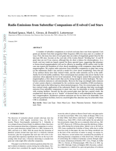 Radio Emissions from Substellar Companions of Evolved Cool Stars