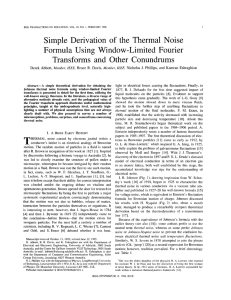 Simple Derivation of the Thermal Noise Formula Using Window