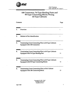 108 Connectors, 76-Type Binding Posts and 99