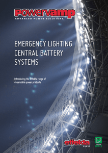 emergency lighting central battery systems