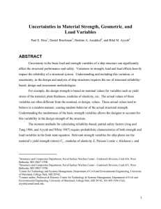 Uncertainties in Material Strength, Geometric, and Load