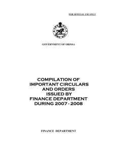 compilation of important circulars and orders issued by