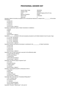 PROVISIONAL ANSWER KEY