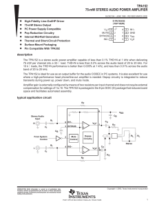 75-mW Stereo Audio Power Amplifier (Rev. A)