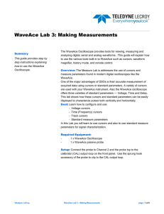 WaveAce Lab 3: Making Measurements