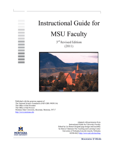 Instructional Guide for MSU Faculty