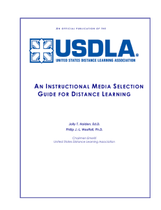 an instructional media selection guide for distance learning