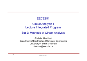 EECE251 Circuit Analysis I Lecture Integrated Program Set 2