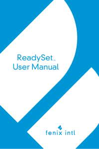 ReadySet Manual - Fenix International