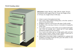 W62-03 Standing cabinet Dimensions: height: 900 mm, width: 500