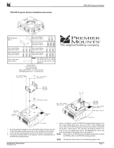 PDS-058 Projector Bracket Installation Instructions