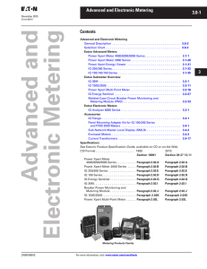 Advanced and Electronic Metering