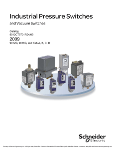 Schneider Electric Industrial Pressure Switches and Vacuum Switches