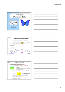 Waves and Optics - University of Exeter