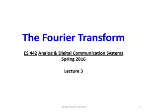 The Fourier Transform - Sonoma State University