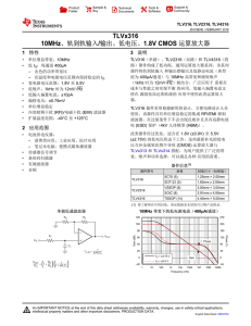 TLVx316 10-MHz, Rail-to-Rail Input/Output, Low-Voltage, 1.8