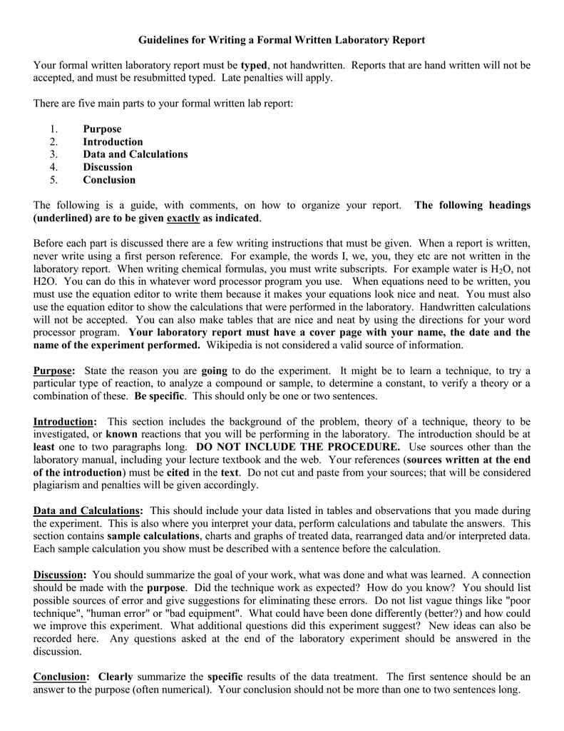 Homework for me Inside Lab Report Conclusion Template