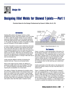 Designing Fillet Welds for Skewed T-joints—Part 1