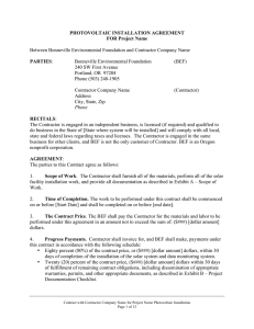 photovoltaic installation agreement