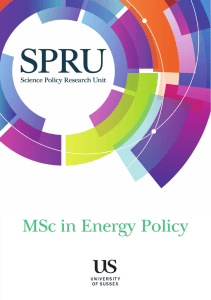 MSc in Energy Policy