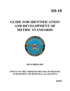 guide for identification and development of metric standards