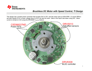 Brushless DC Motor with Speed Control, TI Design