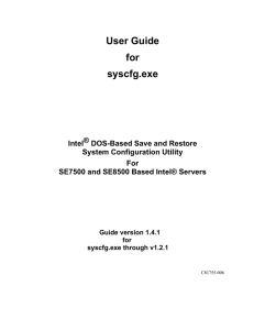 User Guide for syscfg.exe