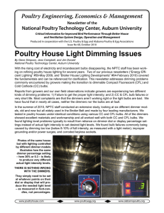 Poultry House Light Dimming Issues