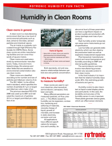 Humidity in Clean Rooms