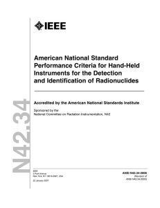 ANSI N42.34-2006, American National Standard Performance