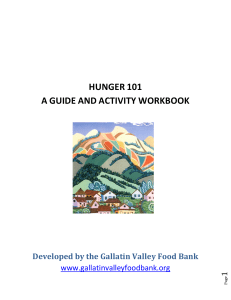 hunger 101 a guide and activity workbook